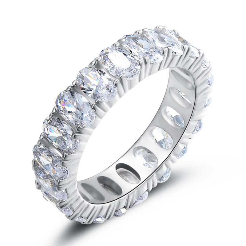 Crystal Ring | Anel Cravejado com Zircônia de Prata - Estilo Brilhante de Cristal para todas as Mulheres