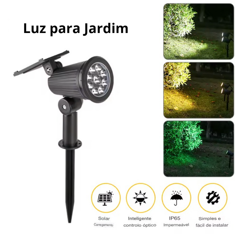 Solar Garden | Luminária Solar - Iluminado seu jardim até de noite!