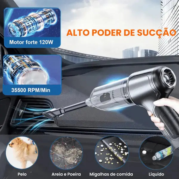 Master Cleaner | Aspirador de Pó Portátil 4 em 1 - Limpeza total com potencia