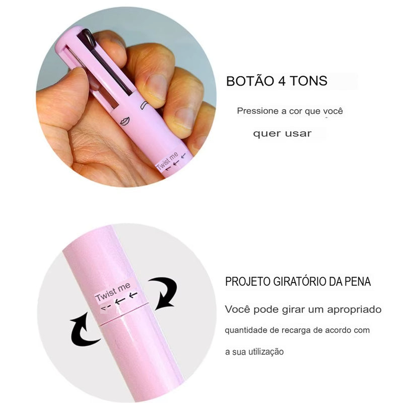 BeautyGlow | Caneta de Maquiagem 4 em 1 - Multi Utilidades de Maquiar o Rosto