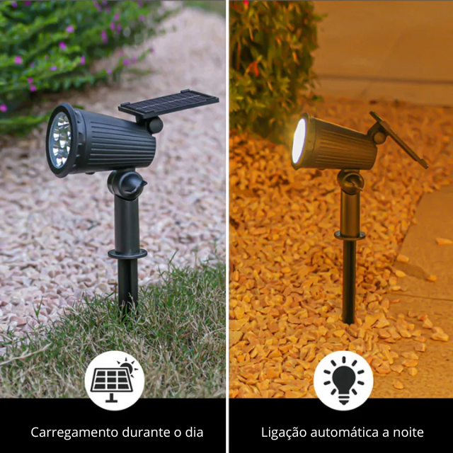 Solar Garden | Luminária Solar - Iluminado seu jardim até de noite!