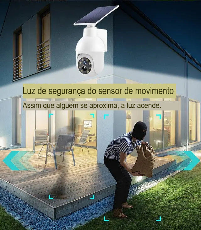 Light Alert | Luzes de Alerta Com Painel Solar à Prova D'água - Camuflado em Forma de Câmera