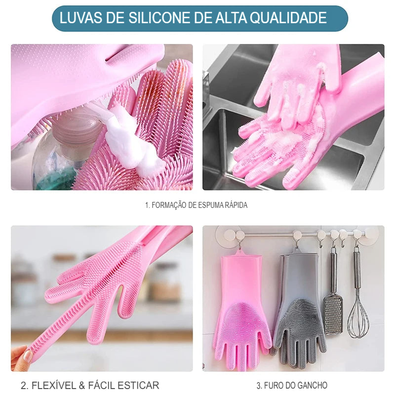 Magic Glove | Luvas para Lavar Louça - Facilidade e Pratico Sem a Necessidade de Esponja